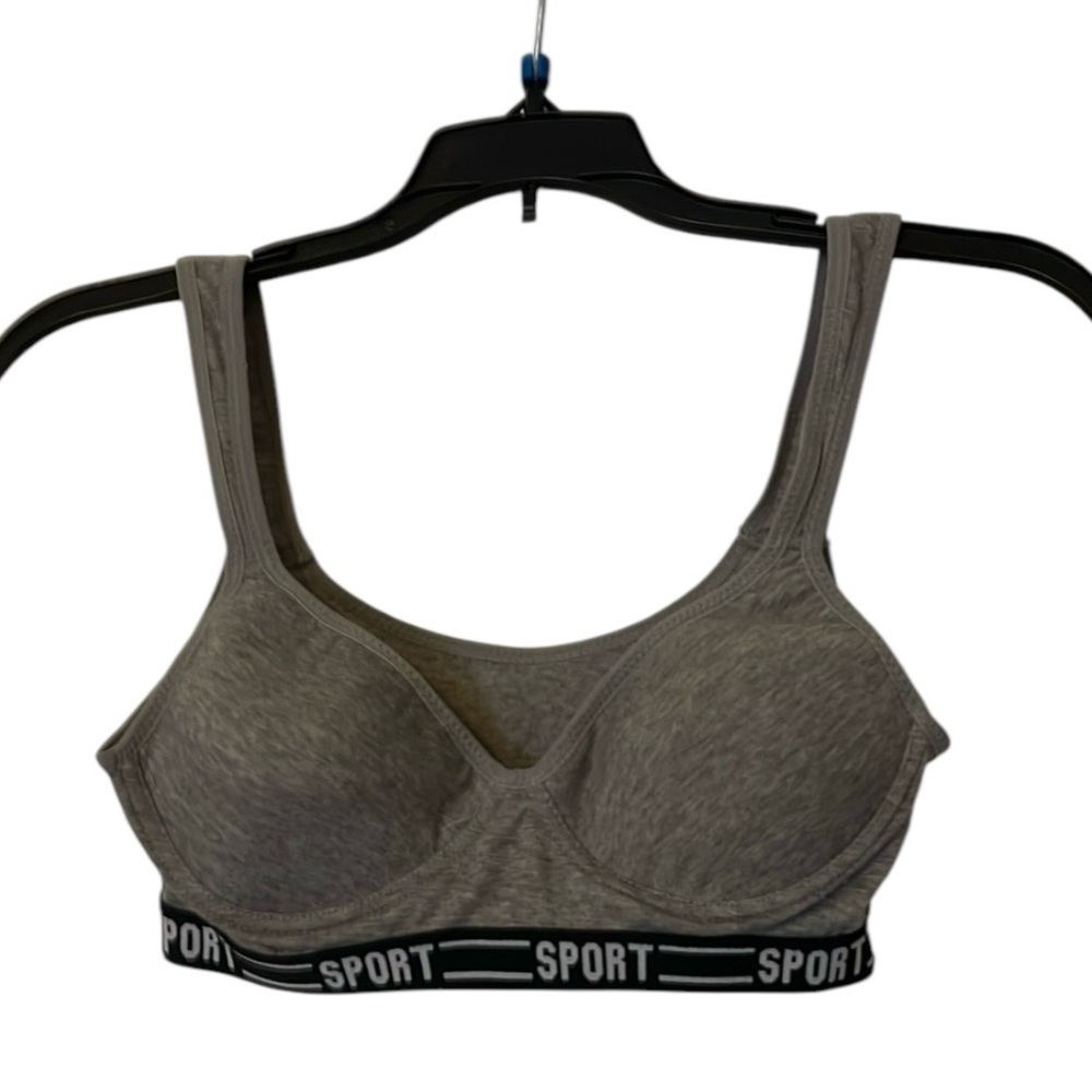 Gray padded Sports Bra